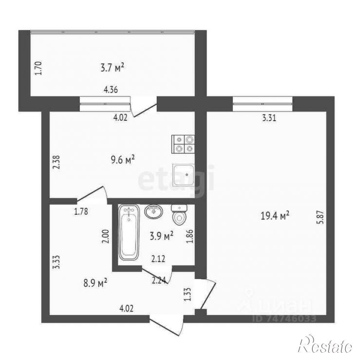 1-комн квартира ул Кирова, 11А,  д. 11А