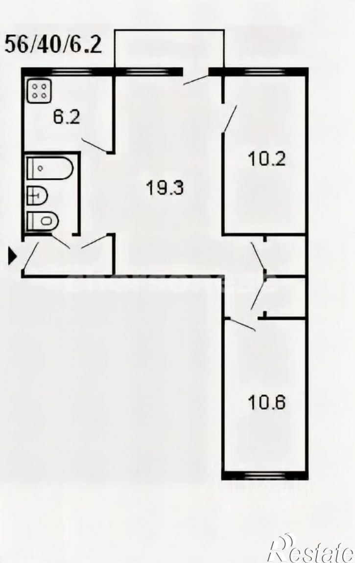 3-комн квартира проспект Генерала Острякова, 44,  д. 44