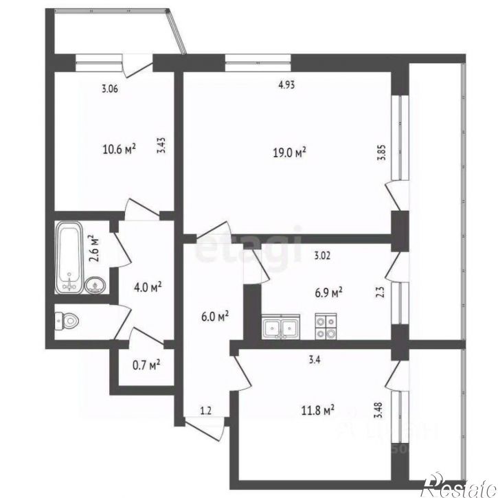 3-комн квартира улица Фрунзе, 54,  д. 54