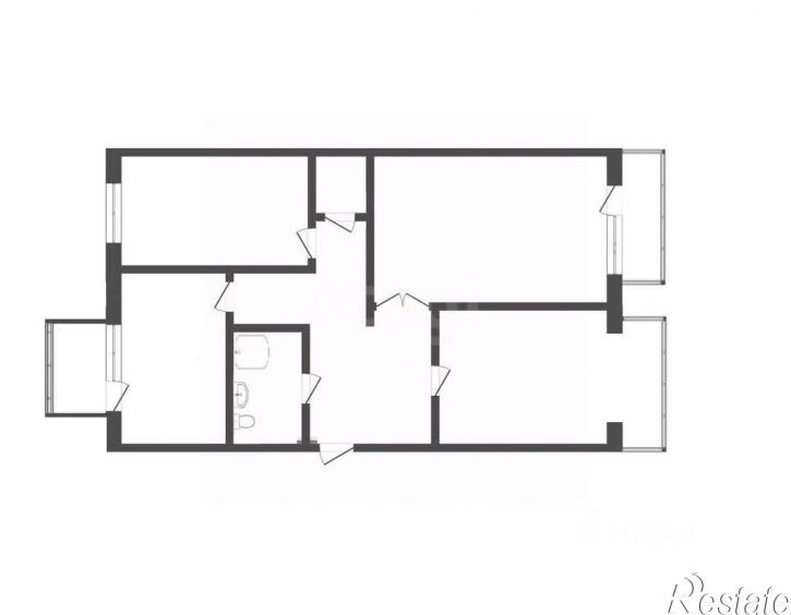 3-комн квартира улица Молодых Строителей, 6,  д. 6