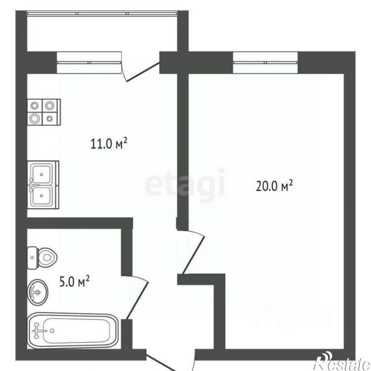 1-комн квартира Севастополь, Севастополь, улица Лётчиков, 6