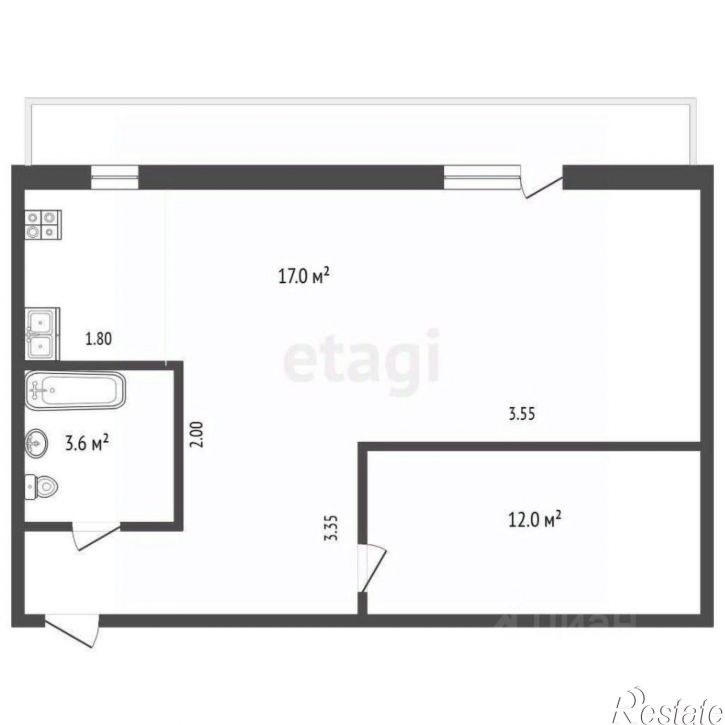 1-комн квартира ул Челюскинцев, 57/2,  д. 57/2