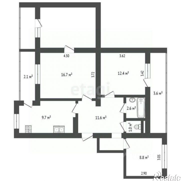 4-комн квартира улица Александра Маринеско, 4Б,  д. 4Б