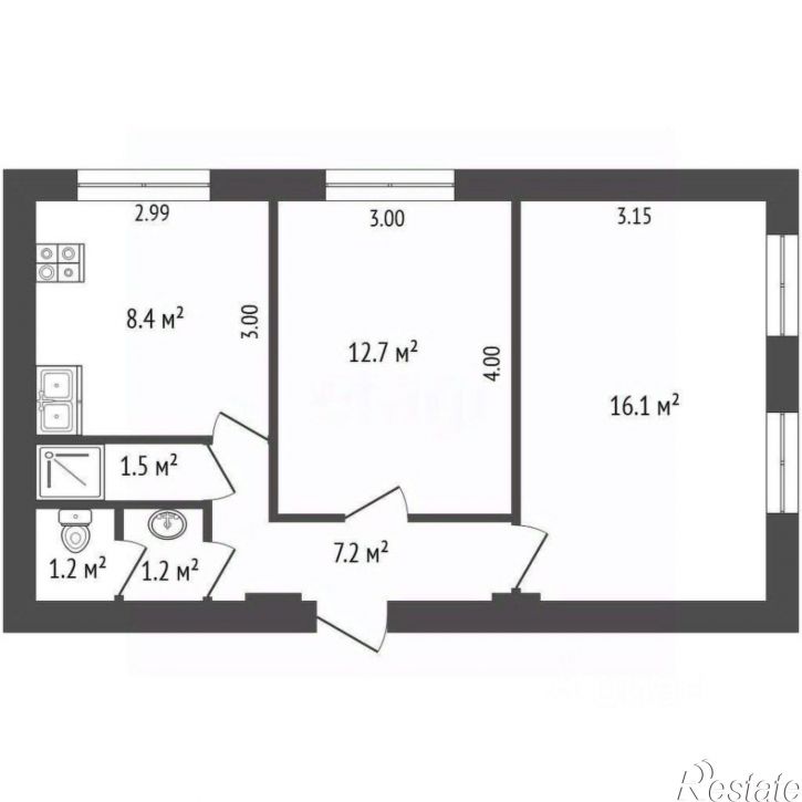 2-комн квартира ул Горпищенко, 44,  д. 44