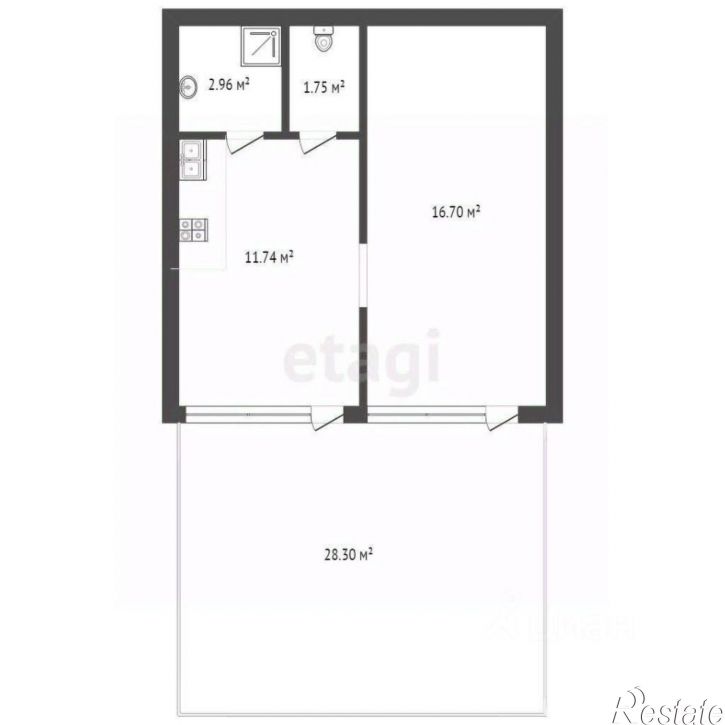 1-комн квартира Рубежная улица, 87,  д. 87