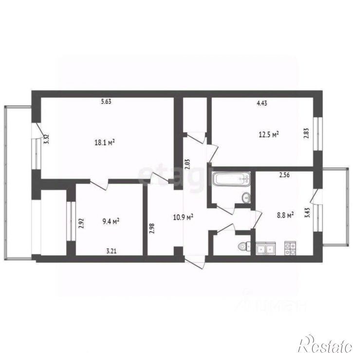 3-комн квартира ул Ленина, 50А,  д. 50А