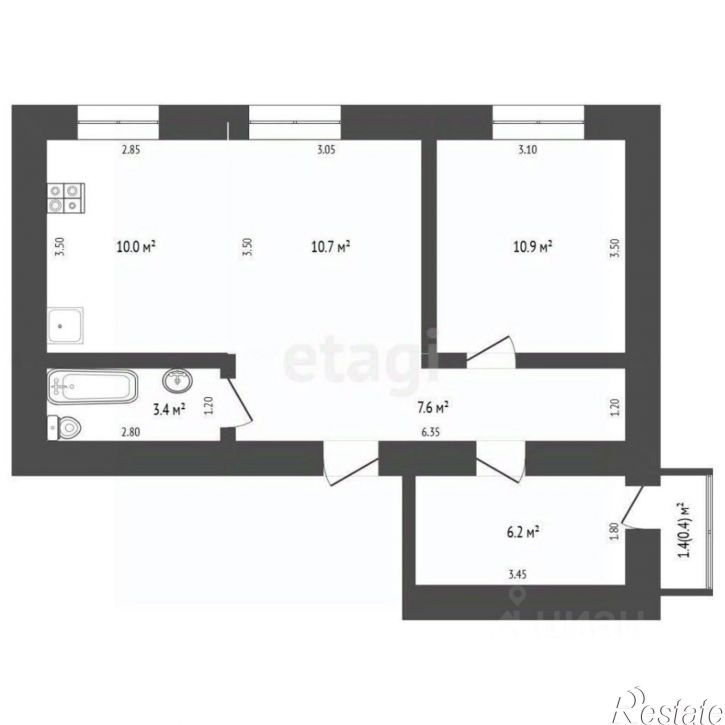 3-комн квартира улица Кантура, 3,  д. 3