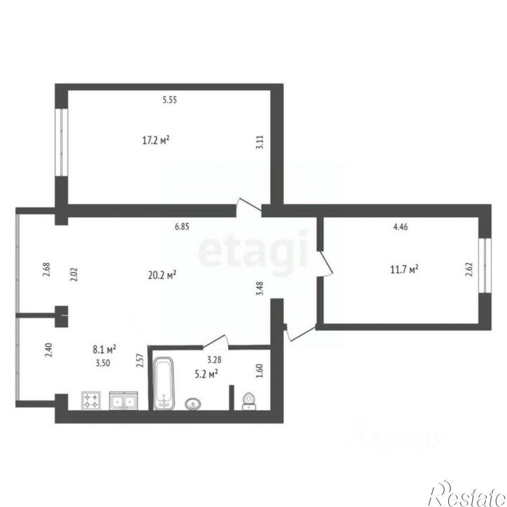 3-комн квартира ул Мичурина, 75,  д. 75