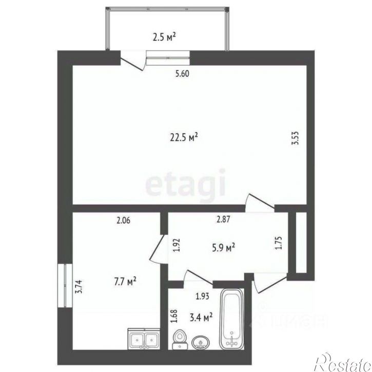1-комн квартира улица 30 лет Победы, 13 А,  д. 13 А