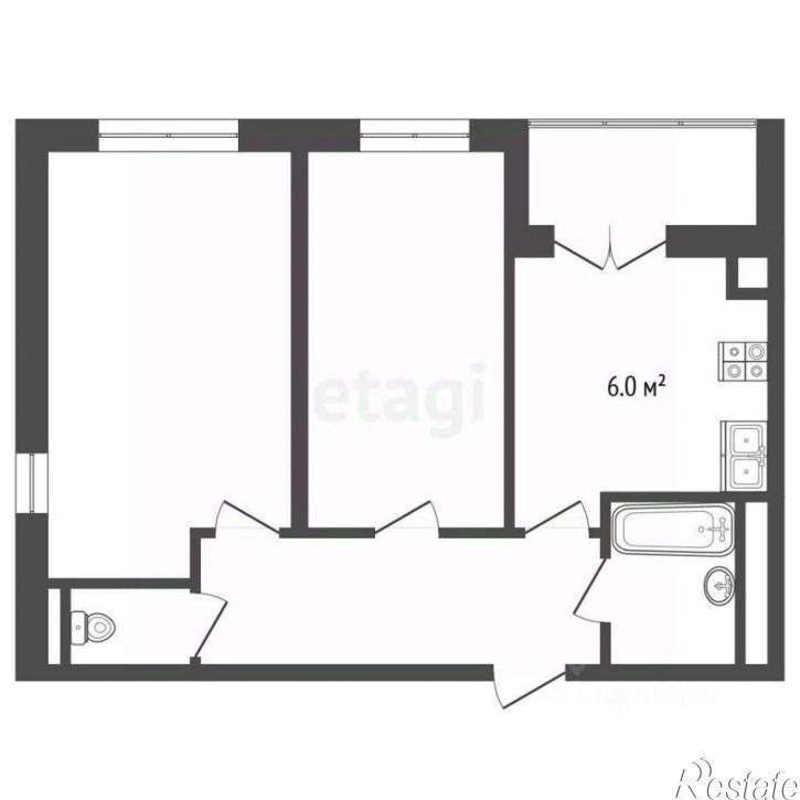 2-комн квартира мкр 10, 3,  д. 3