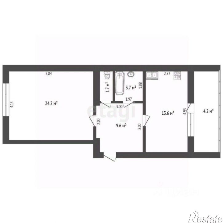 1-комн квартира ул Кирова, 11А,  д. 11А