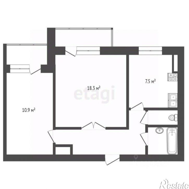 2-комн квартира мкр им Генерала Корявко, 17,  д. 17