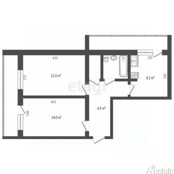2-комн квартира мкр им Генерала Корявко, 3,  д. 3