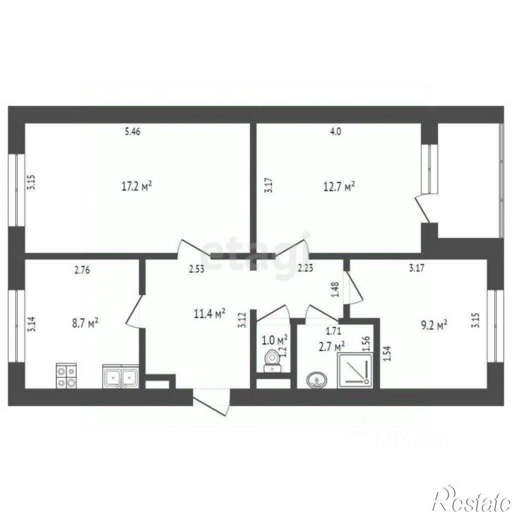 3-комн квартира улица Гекало, 6,  д. 6