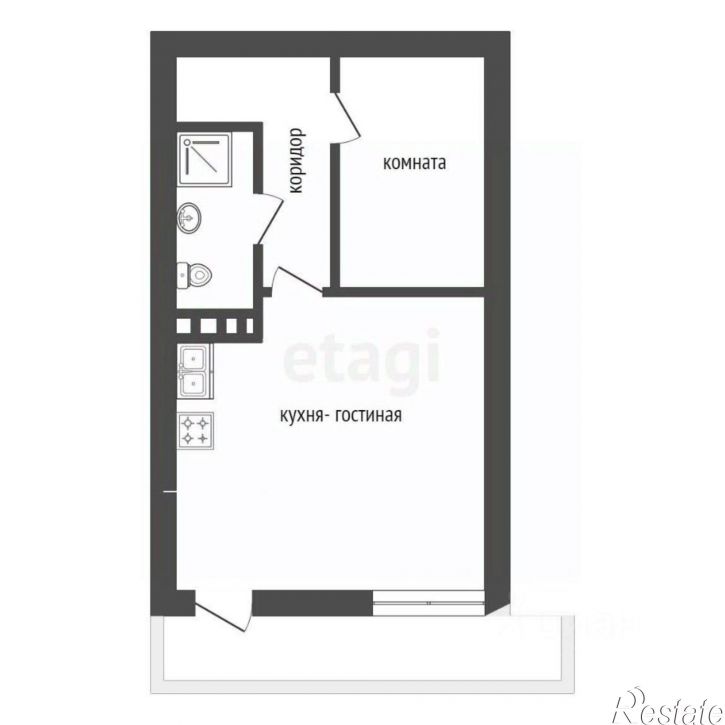 1-комн квартира улица Победы, 16,  д. 16