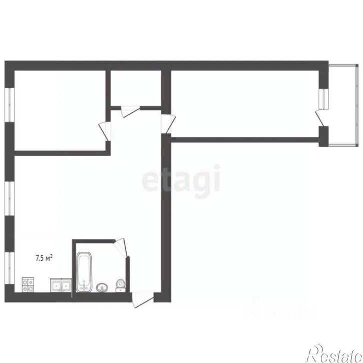 3-комн квартира ул Спортивная, 1,  д. 1