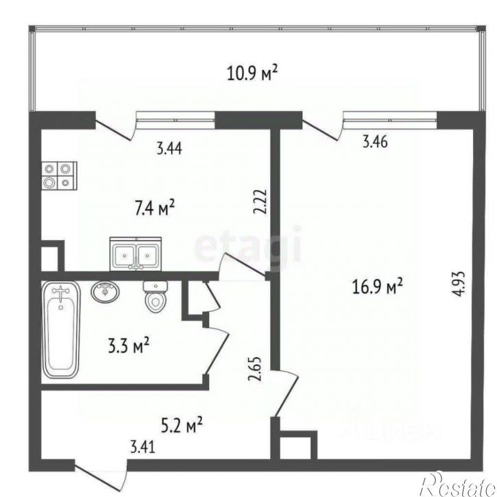 1-комн квартира ул Димитрова, 4,  д. 4