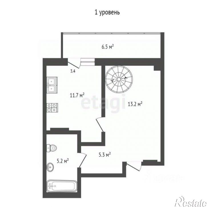 2-комн квартира ул Парковая, 1 2,  д. 1 2,  к. 2