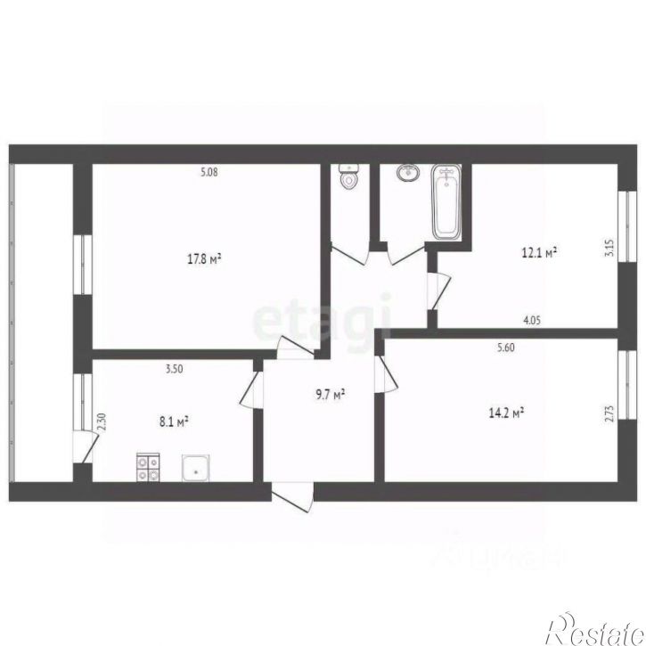 3-комн квартира Северная улица, 11,  д. 11
