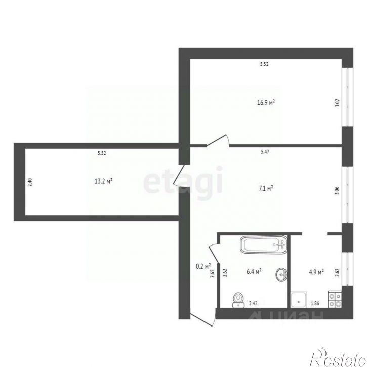 3-комн квартира ул Спортивная, 5,  д. 5