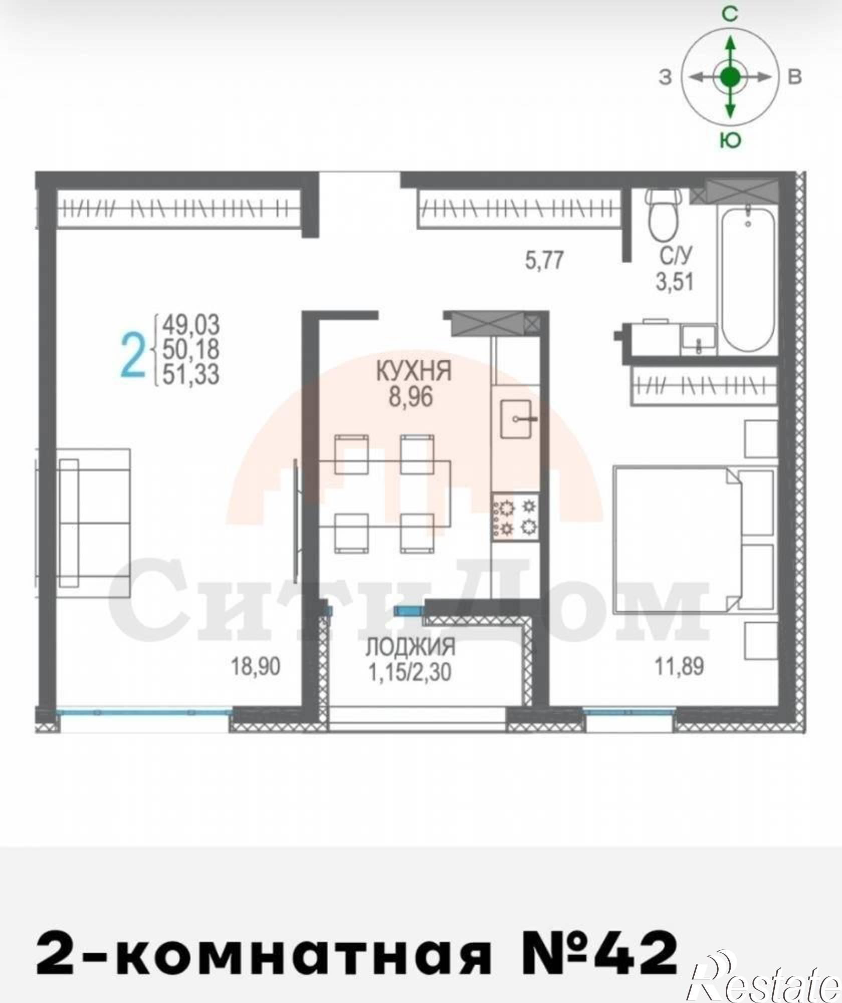 Купить квартиру за 10 490 000 рублей на Лазурная ул., 1