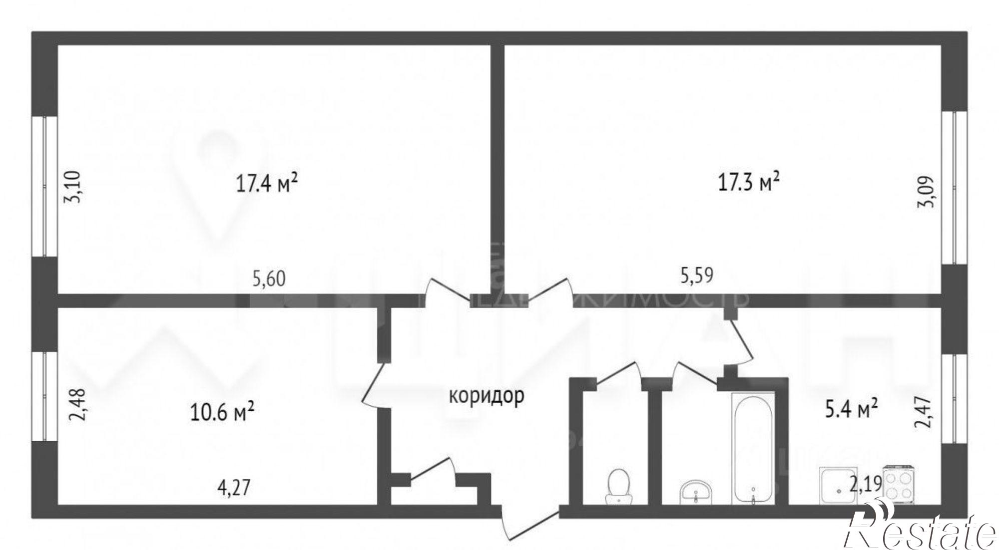 Сдать квартиру за 45 000 рублей на улица Павла Корчагина, 34