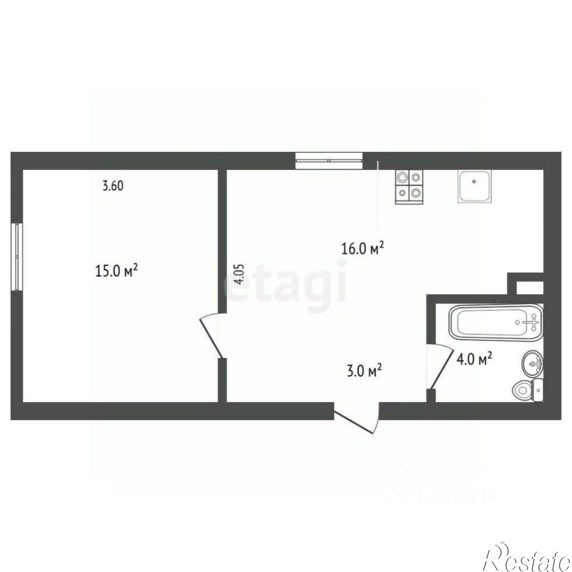 Купить квартиру за 4 400 000 рублей на улица Луначарского, 33