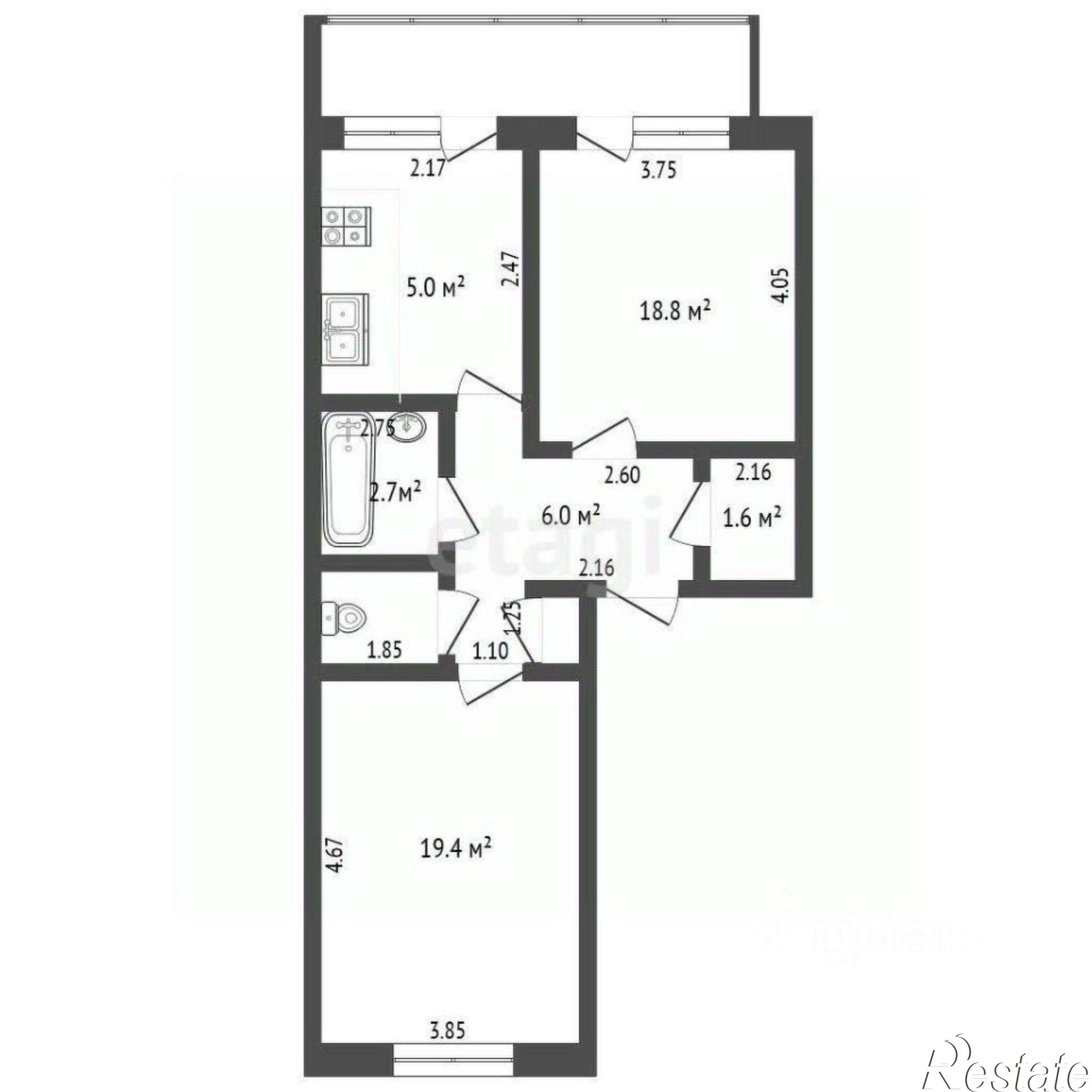 Купить квартиру за 1 800 000 рублей на ул Керченская, 13