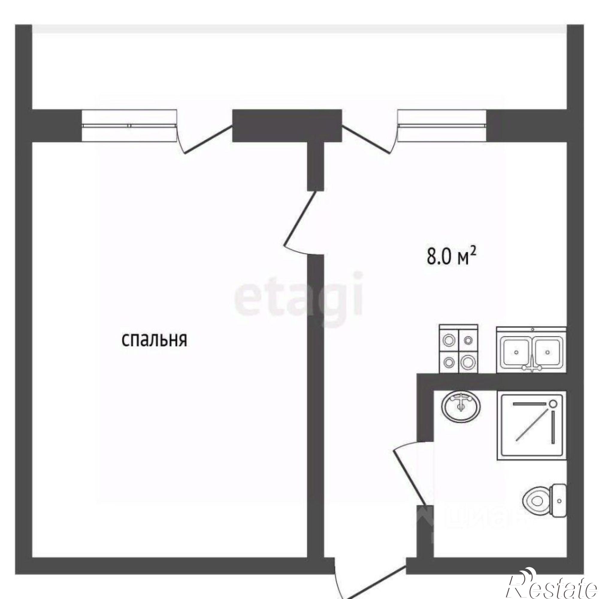 Купить квартиру за 8 736 000 рублей на Виноградная улица, 55