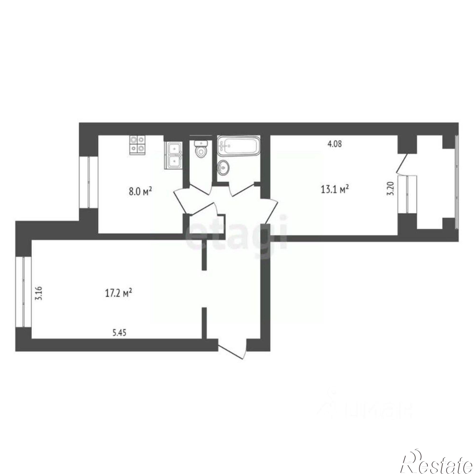 Купить квартиру за 4 200 000 рублей на улица Воинов-Интернационалистов, 30/30а