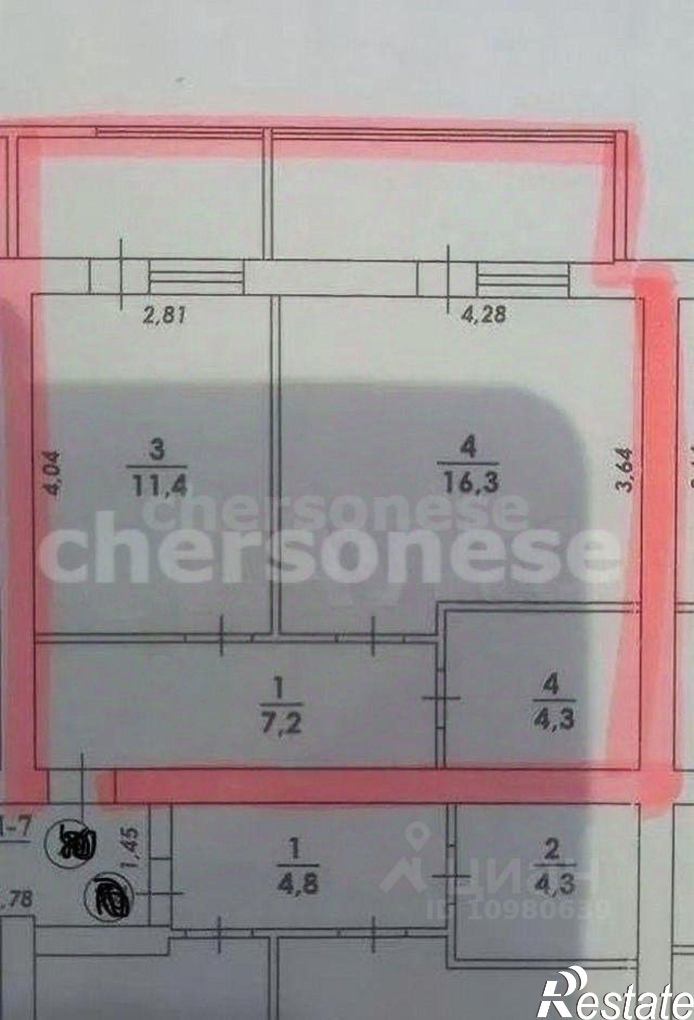 Купить квартиру за 9 200 000 рублей на ул Руднева, 26/1