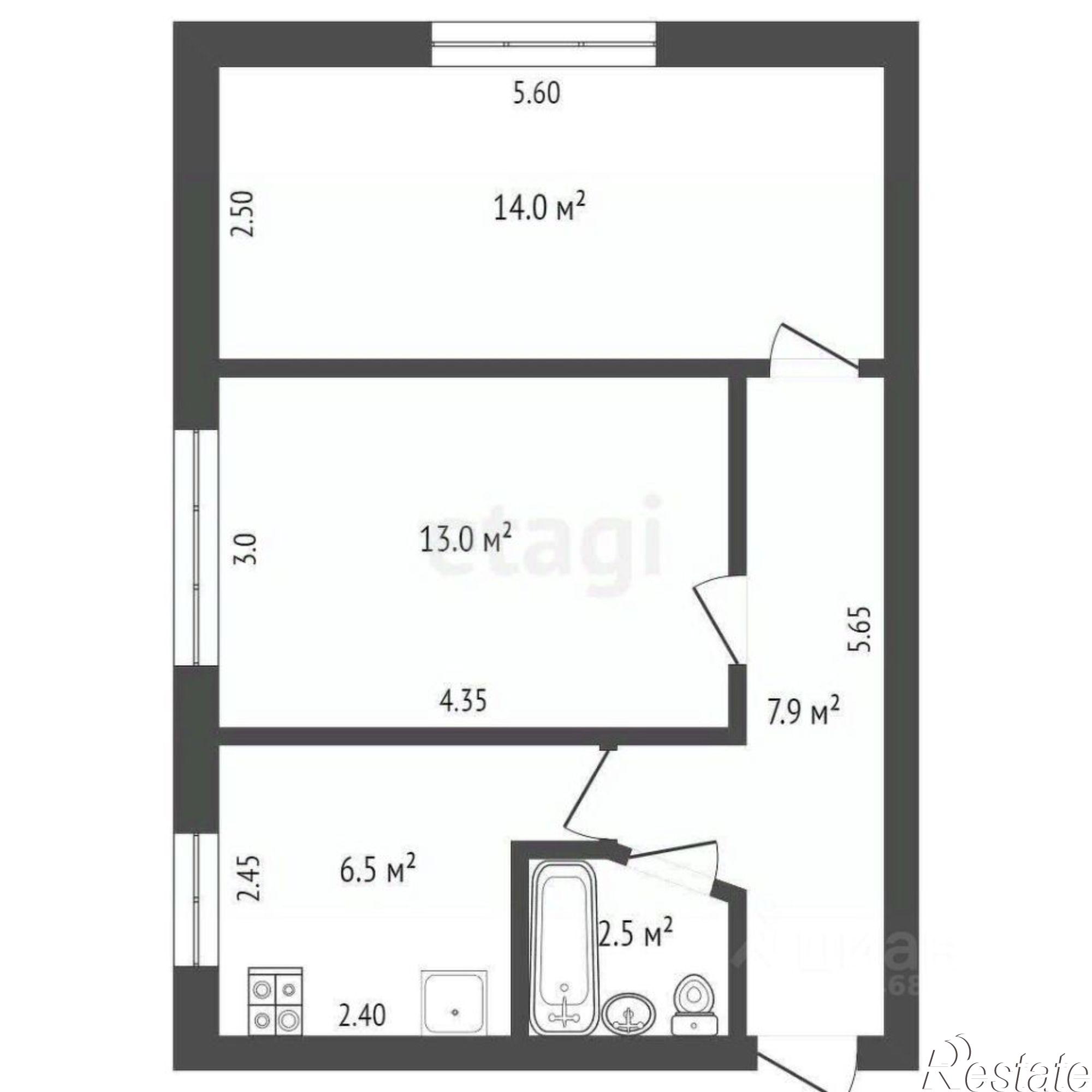 Купить квартиру за 7 500 000 рублей на Южная улица, 48