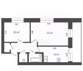 2-комн, 48кв м, этаж 1/2 ул Советская, 57