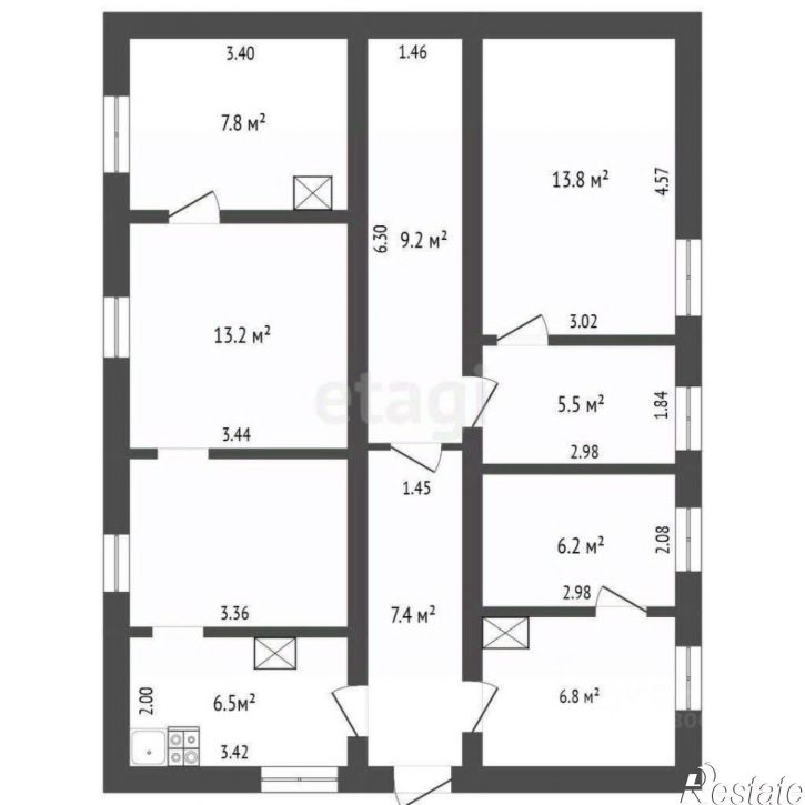 6-комн квартира ул Михайловское шоссе, 55,  д. 55
