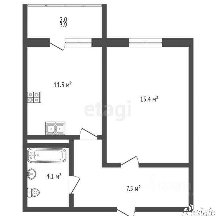 1-комн квартира ул Крымской весны, 2,  д. 2