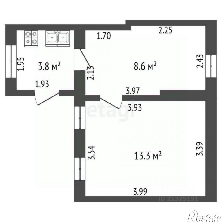 2-комн квартира ул Луначарского, 3,  д. 3