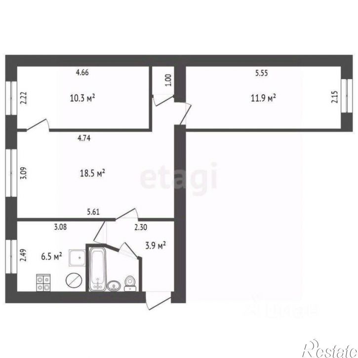 3-комн квартира Парковое шоссе, 15Б к1,  д. 15Б к1