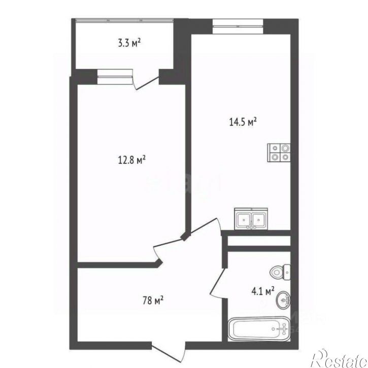 1-комн квартира городской округ Ялта