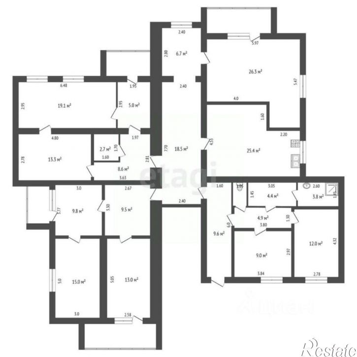 6-комн квартира Ленинский район, Щёлкино