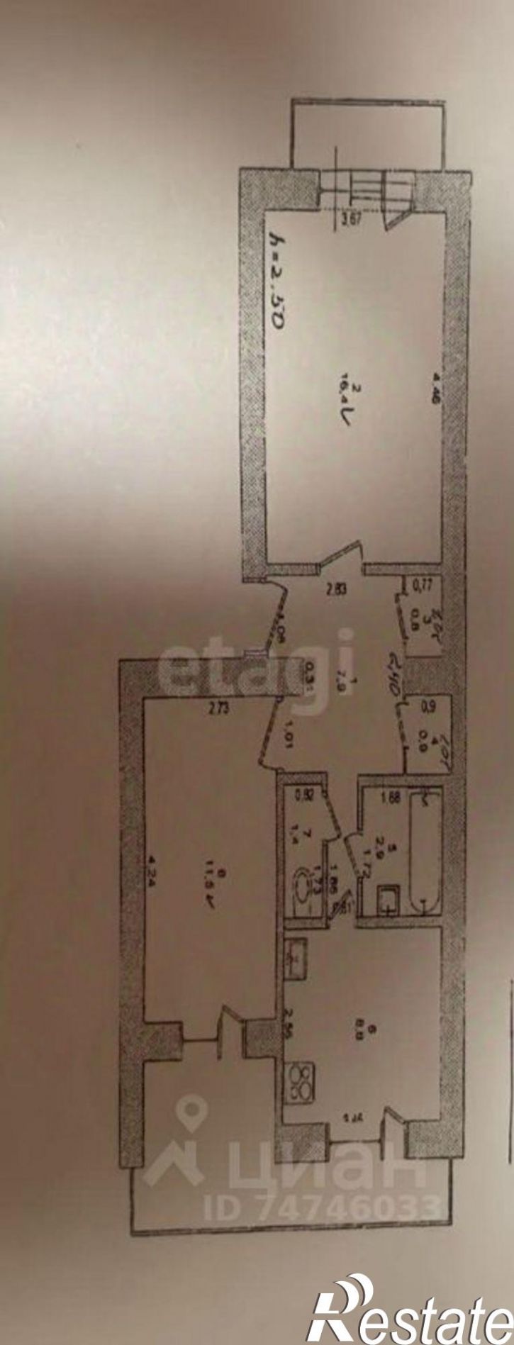 2-комн квартира улица Калинина, 22,  д. 22