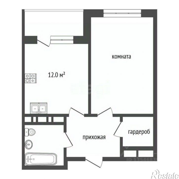 1-комн квартира улица Авроры, 77 к3,  д. 77 к3
