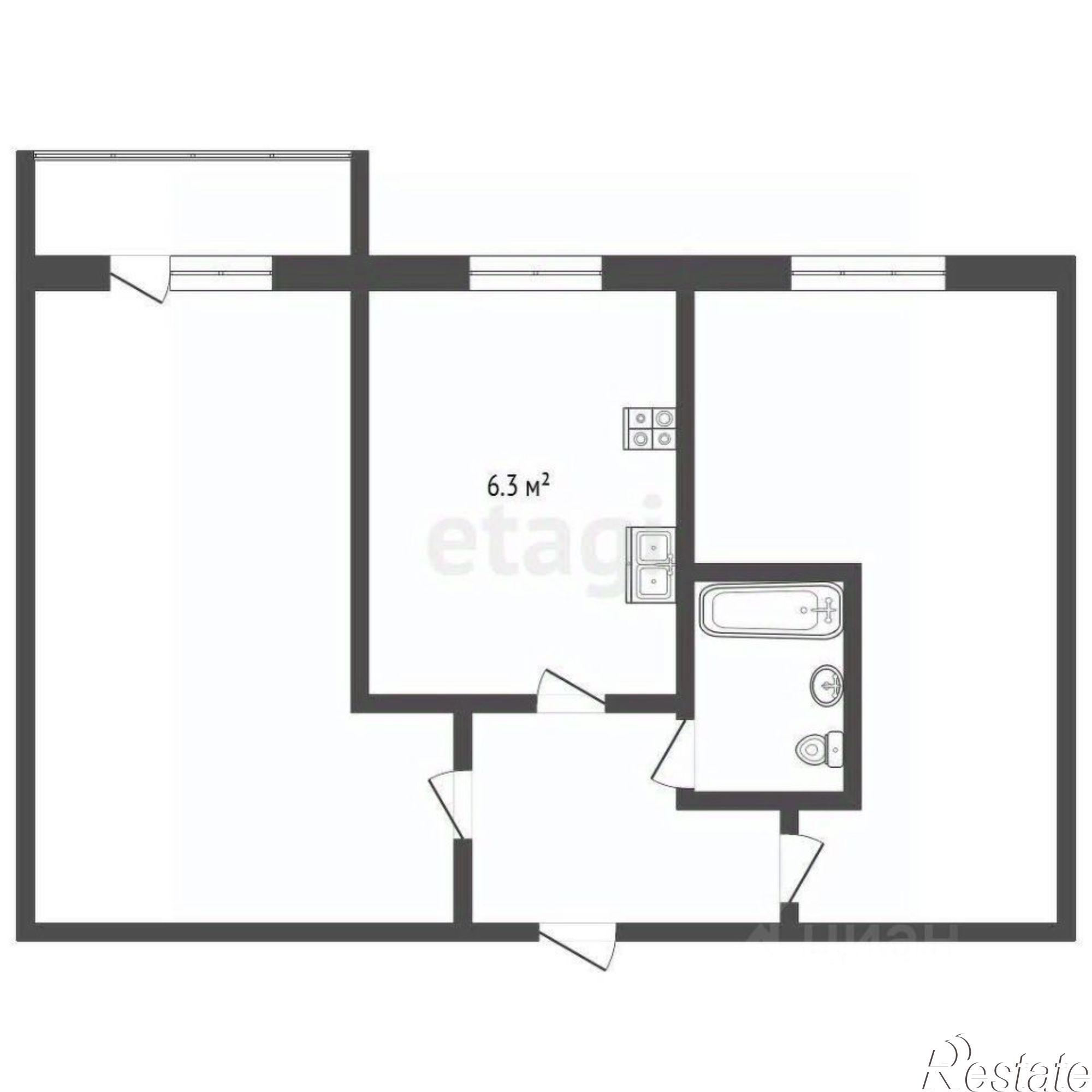 Купить квартиру за 6 500 000 рублей на улица Лётчиков, 10