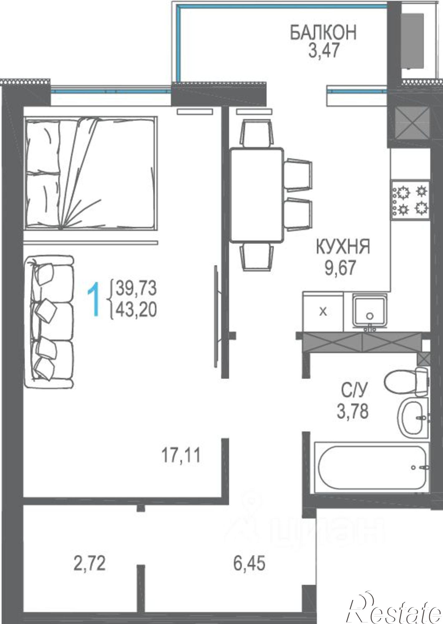 Купить квартиру за 5 011 520 рублей на ул Магистральная, 3