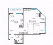 2-комн, 64 кв м, этаж 14/17 улица Кирова, 155А к1