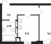 1-комн, 37 кв м, этаж 4/4 городской округ Евпатория