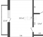 1-комн, 36кв м, этаж 5/5 Линейная улица, 10