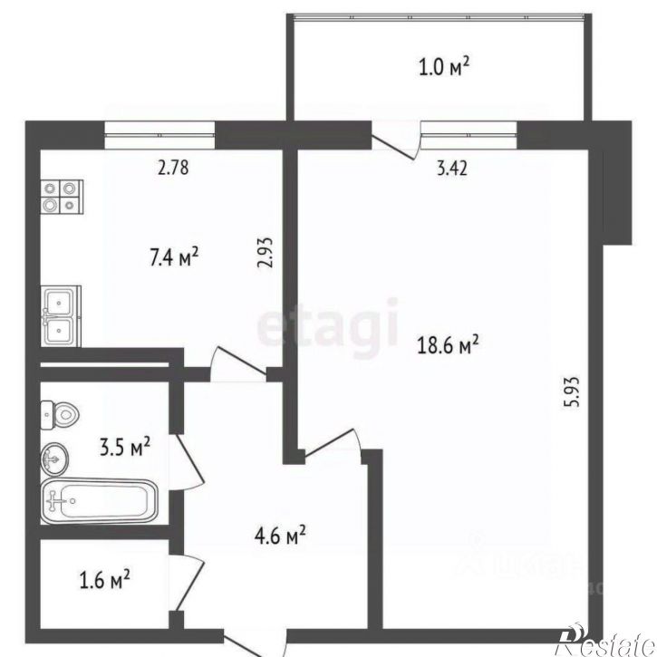 1-комн квартира ул Донецкая, 2,  д. 2