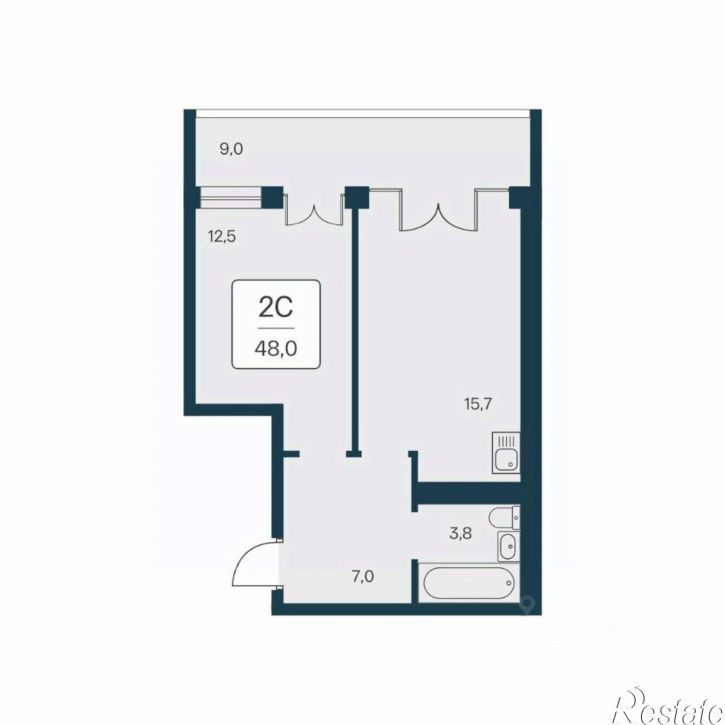 2-комн квартира в новом доме Севастопольское шоссе, 2А,  д. 2А