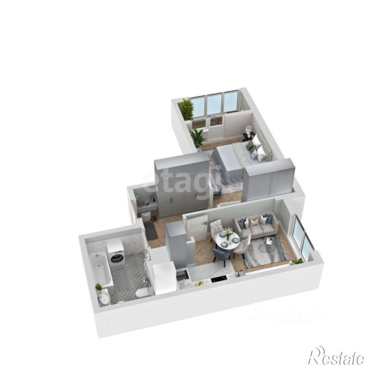 1-комн квартира в новом доме ул Дачная, 103В,  д. 103В