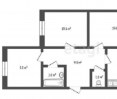 3-комн, 63кв м, этаж 1/5 ул Суворовская, 14